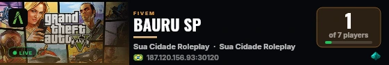 BAURU SP live status badge