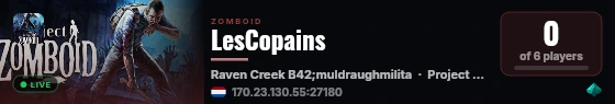 LesCopains live status badge