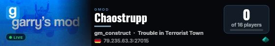 Chaostrupp live status badge