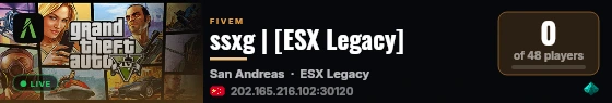 ssxg | [ESX Legacy] live status badge