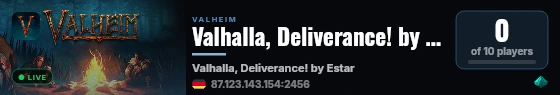Valhalla, Deliverance! by Estaran live status badge