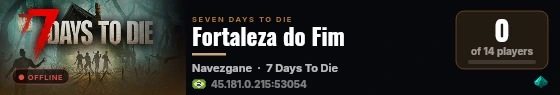 Fortaleza do Fim live status badge