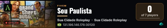 Sou Paulista live status badge