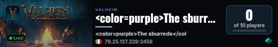 <color=purple>The sburreds</color> - Powered by VKP live status badge