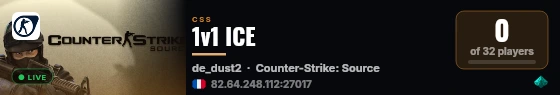 1v1 ICE live status badge