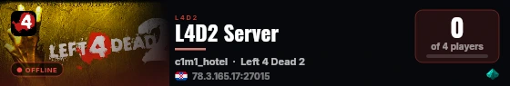 L4D2 Server live status badge