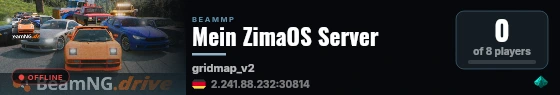 Mein ZimaOS Server live status badge