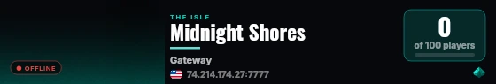 Midnight Shores live status badge