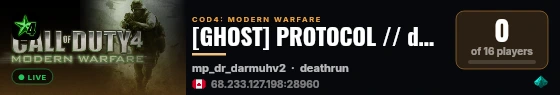 [GHOST] PROTOCOL // deathrun live status badge