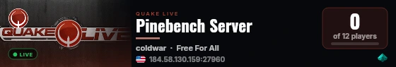 Pinebench Server live status badge