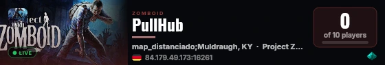 PullHub live status badge