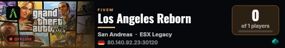 Los Angeles Reborn live status badge