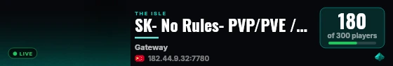 SK- No Rules- PVP/PVE /Growthx3# live status badge