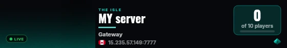 Kill Server live status badge