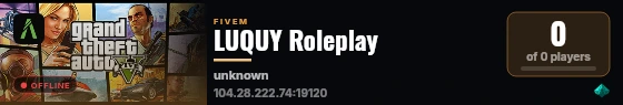 LUQUY Roleplay live status badge