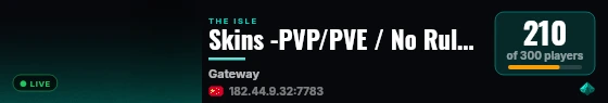 Skins -PVP/PVE / No Rules -#3*Growth live status badge