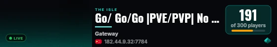 Go/ Go/Go |PVE/PVP| No Rules -#|Skins live status badge