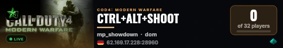 CTRL+ALT+SHOOT live status badge
