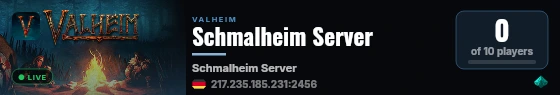 Schmalheim Server live status badge