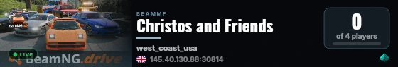 Christos and Friends live status badge