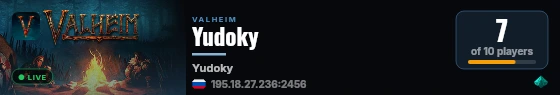 Yudoky live status badge