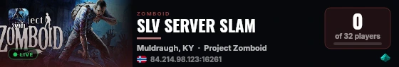 SLV SERVER SLAM live status badge
