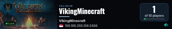 VikingMinecraft live status badge