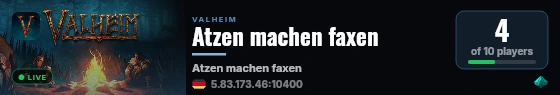 Atzen machen faxen live status badge