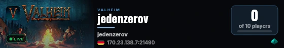 jedenzerov live status badge