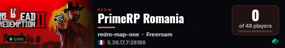 PrimeRP Romania  live status badge