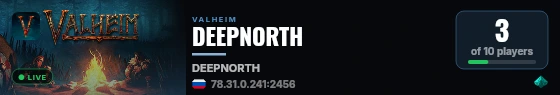 DEEPNORTH live status badge