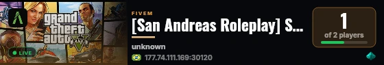 [San Andreas Roleplay] SARP live status badge