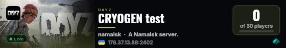 CRYOGEN test live status badge