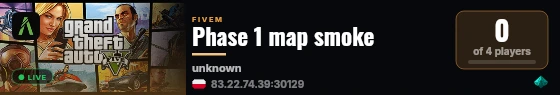 Phase 1 map smoke live status badge