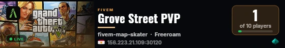 Grove Street PVP live status badge