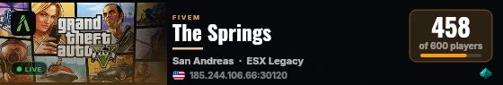 The Springs live status badge