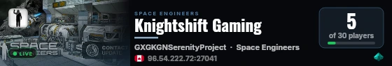 Knightshift Gaming live status badge