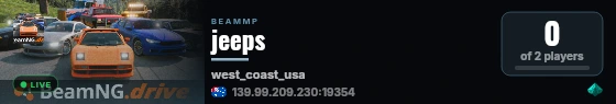 jeeps live status badge