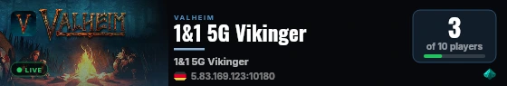 1&1 5G Vikinger live status badge