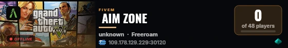  AIM ZONE live status badge