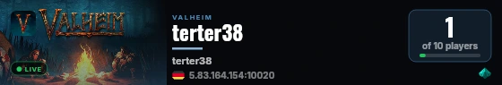 terter38 live status badge