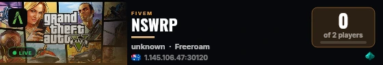 NSWRP live status badge