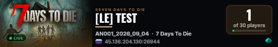 [LE] TEST live status badge