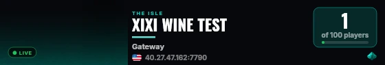 XIXI WINE TEST live status badge