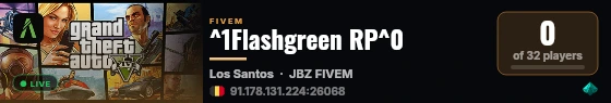 ^1Flashgreen RP^0 live status badge
