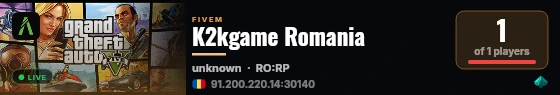 K2kgame Romania live status badge