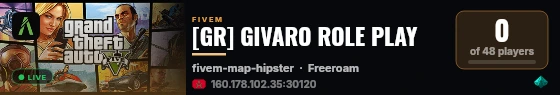 [GR] GIVARO ROLE PLAY live status badge