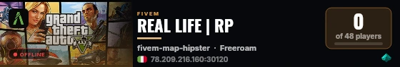 REAL LIFE | RP live status badge