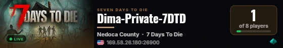 Dima-Private-7DTD live status badge