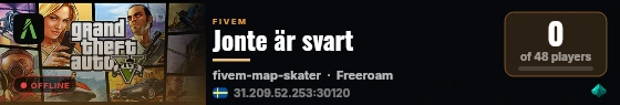 Jonte är svart live status badge